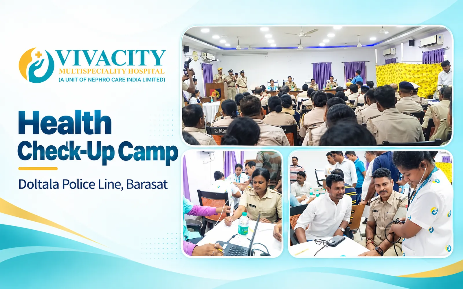 Health check-up camp at Doltala Police Line, Barasat